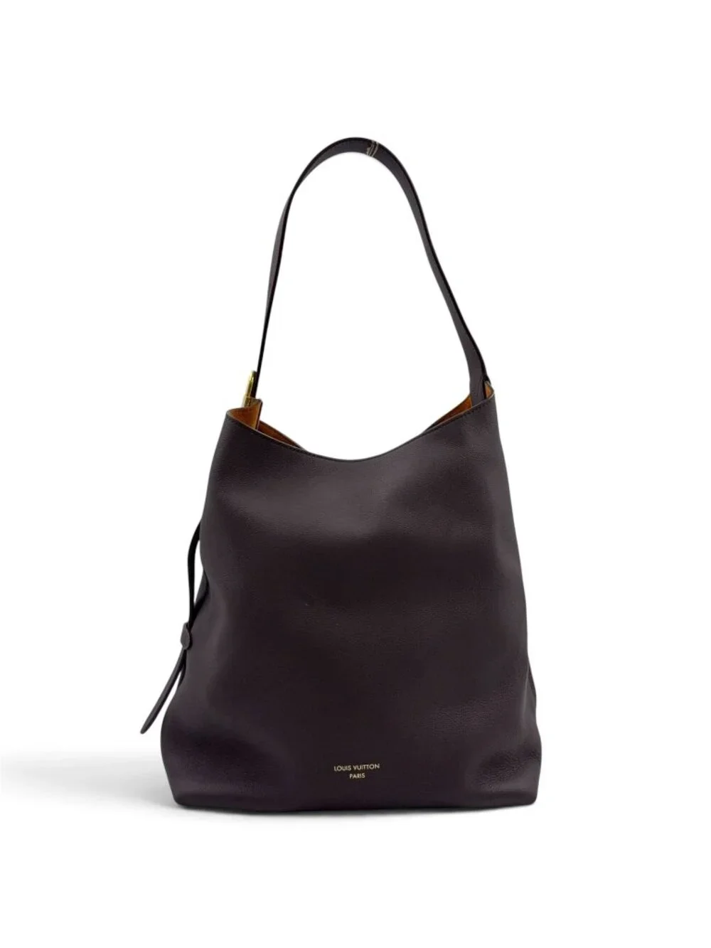 Louis Vuitton Lowkey Hobo MM Gray Leather Dark Brown Gold